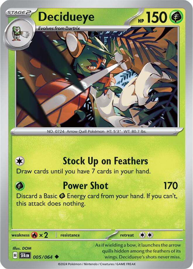 Decidueye (005/064) [Scarlet & Violet: Shrouded Fable] Pokémon