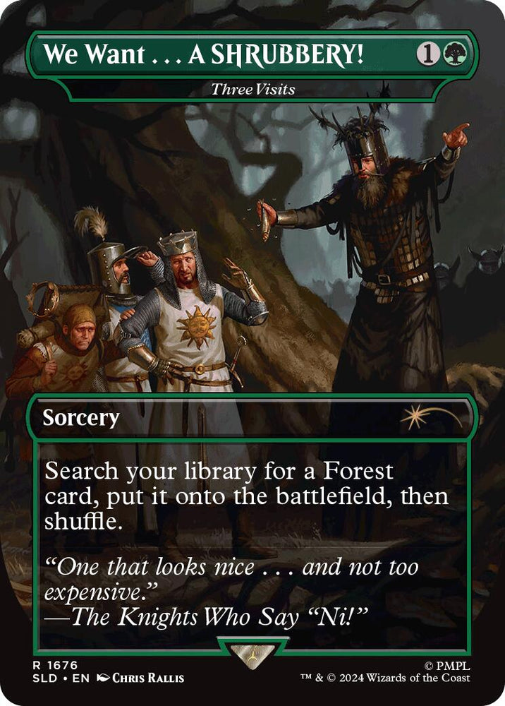 We Want...A SHRUBBERY! - Three Visits [Secret Lair Drop Series] Magic: The Gathering