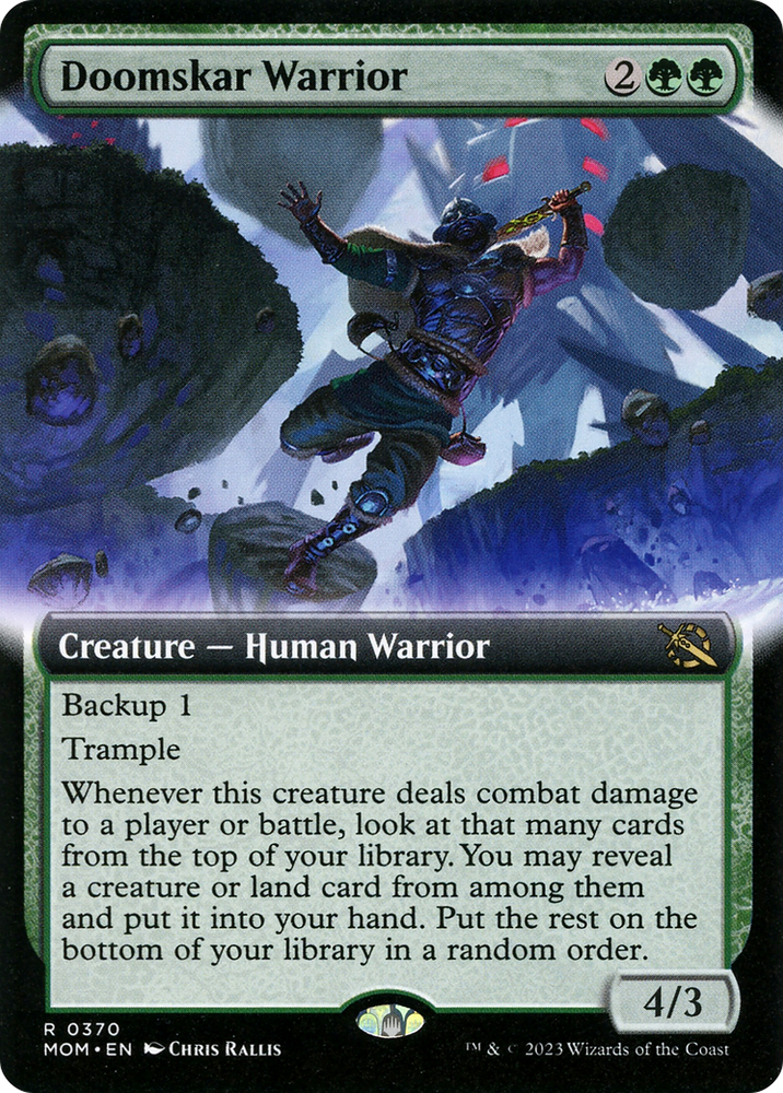 Doomskar Warrior (Extended Art) [March of the Machine] Magic: The Gathering