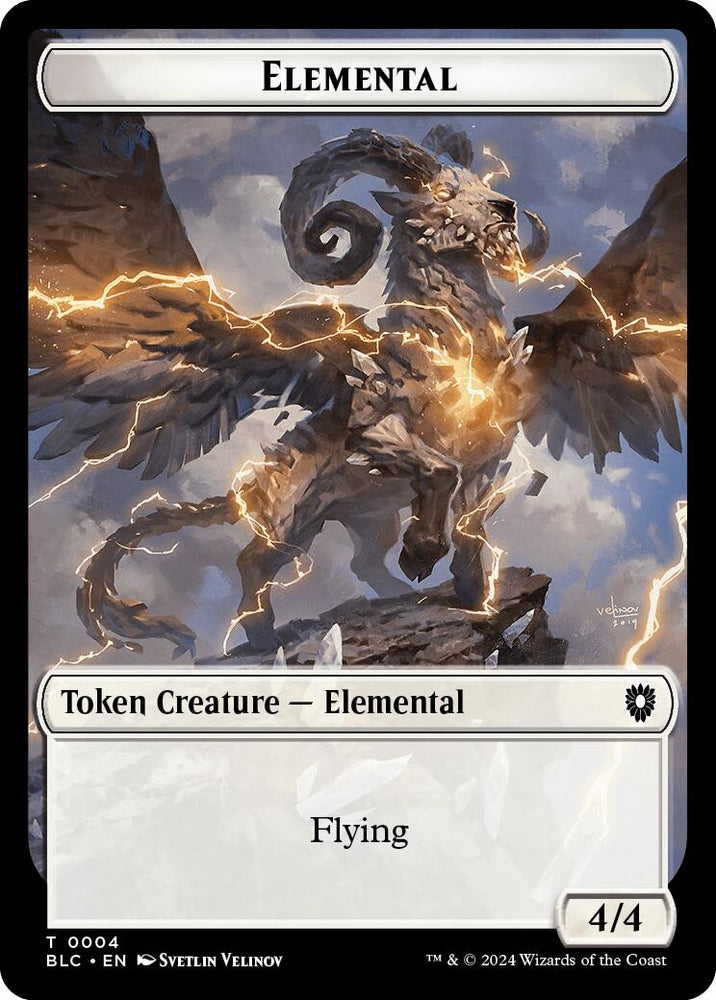 Elemental // Cat Double-Sided Token [Bloomburrow Commander Tokens] Magic: The Gathering