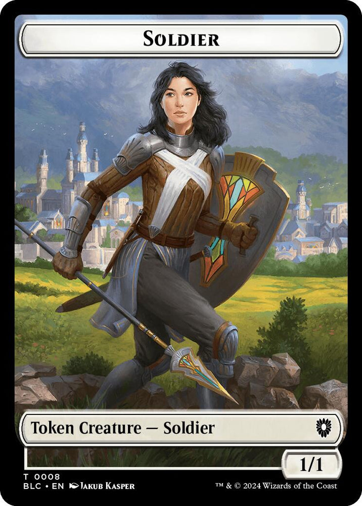 Soldier // Citizen Double-Sided Token [Bloomburrow Commander Tokens] Magic: The Gathering