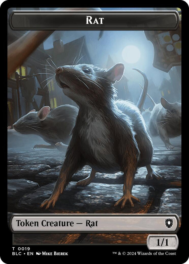 Rat // Raccoon Double-Sided Token [Bloomburrow Commander Tokens] Magic: The Gathering