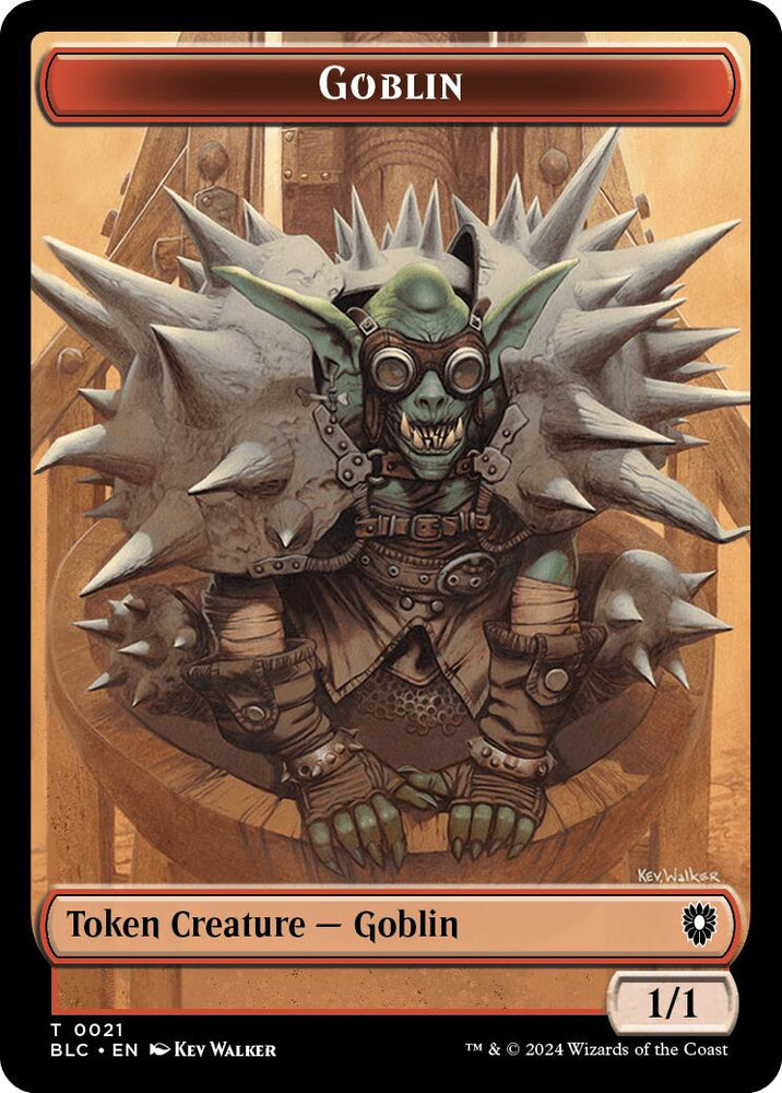 Goblin // Thopter Double-Sided Token [Bloomburrow Commander Tokens] Magic: The Gathering