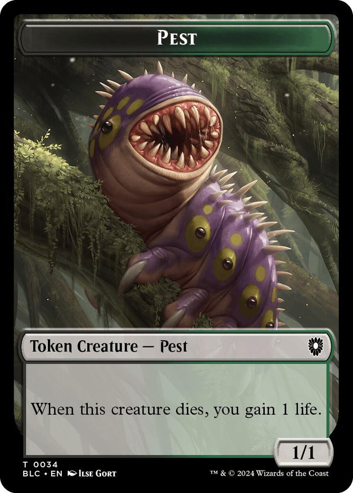 Pest // Shapeshifter Double-Sided Token [Bloomburrow Commander Tokens] Magic: The Gathering