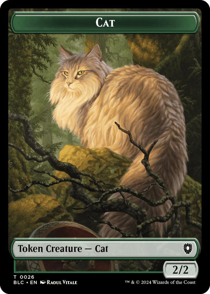 Cat // Treasure Double-Sided Token [Bloomburrow Commander Tokens] Magic: The Gathering
