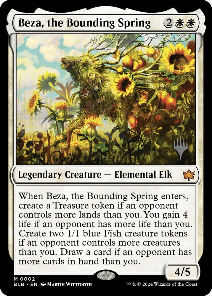 Beza, the Bounding Spring (Promo Pack) [Bloomburrow Promos] Magic: The Gathering