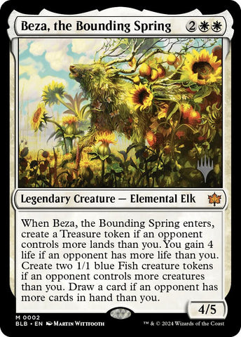 Beza, the Bounding Spring (Promo Pack) [Bloomburrow Promos] Magic: The Gathering