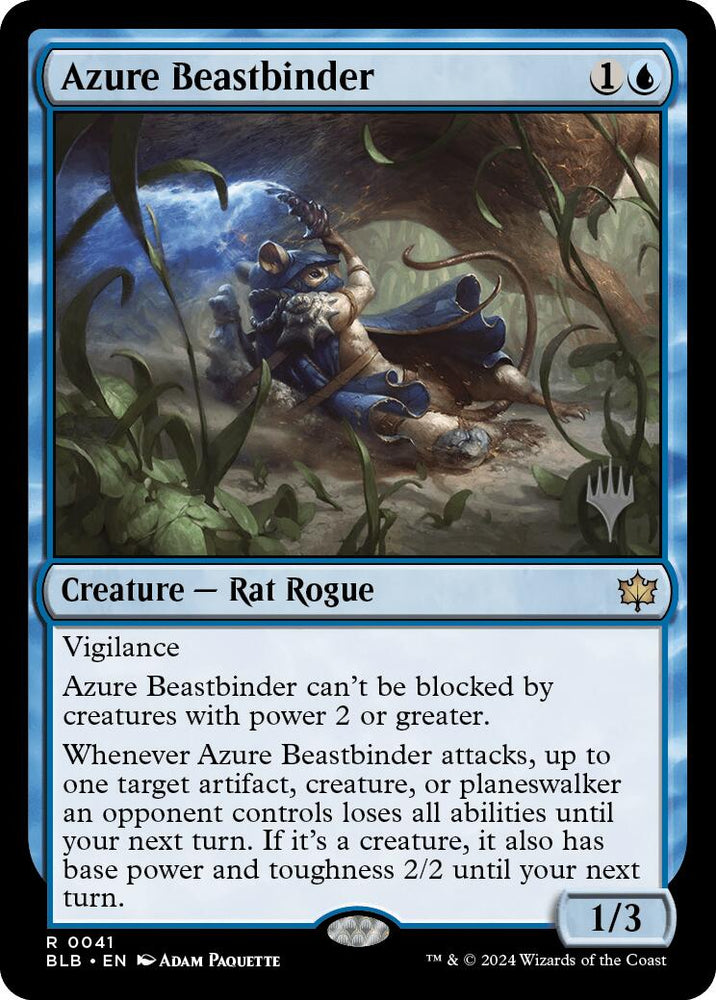 Azure Beastbinder (Promo Pack) [Bloomburrow Promos] Magic: The Gathering
