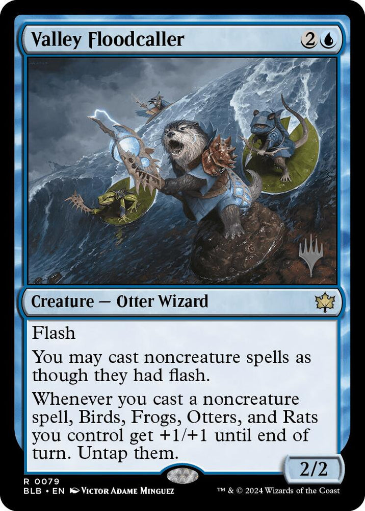 Valley Floodcaller (Promo Pack) [Bloomburrow Promos] Magic: The Gathering