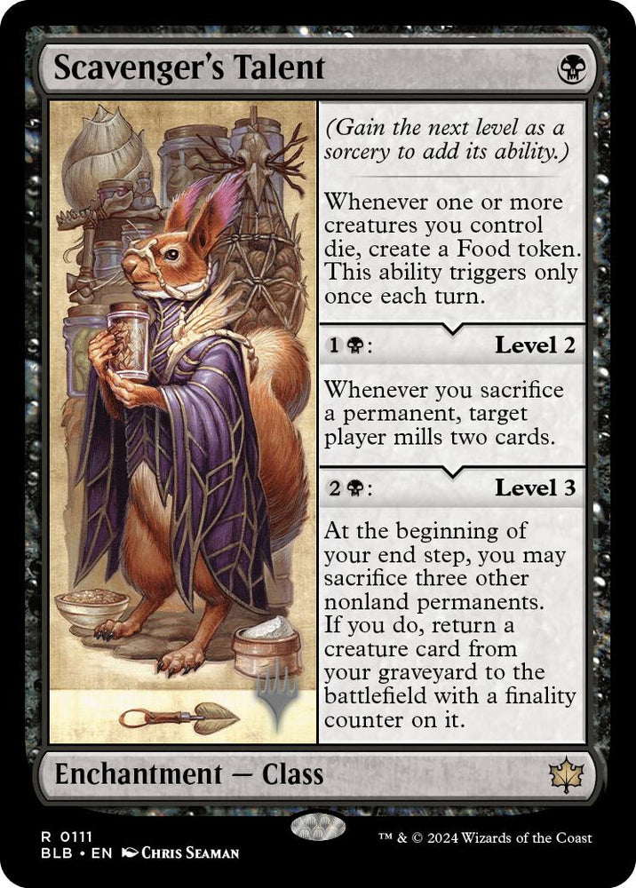 Scavenger's Talent (Promo Pack) [Bloomburrow Promos] Magic: The Gathering