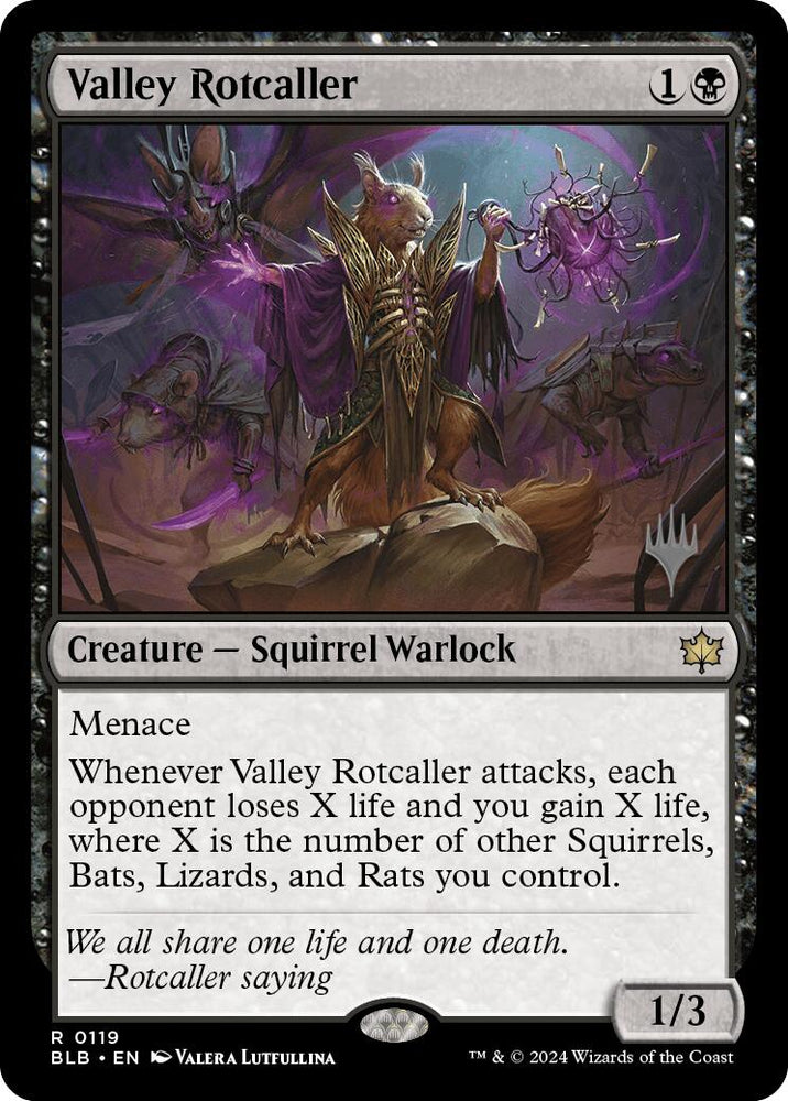 Valley Rotcaller (Promo Pack) [Bloomburrow Promos] Magic: The Gathering