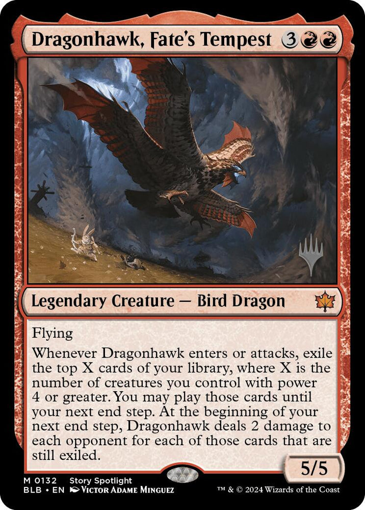 Dragonhawk, Fate's Tempest (Promo Pack) [Bloomburrow Promos] Magic: The Gathering