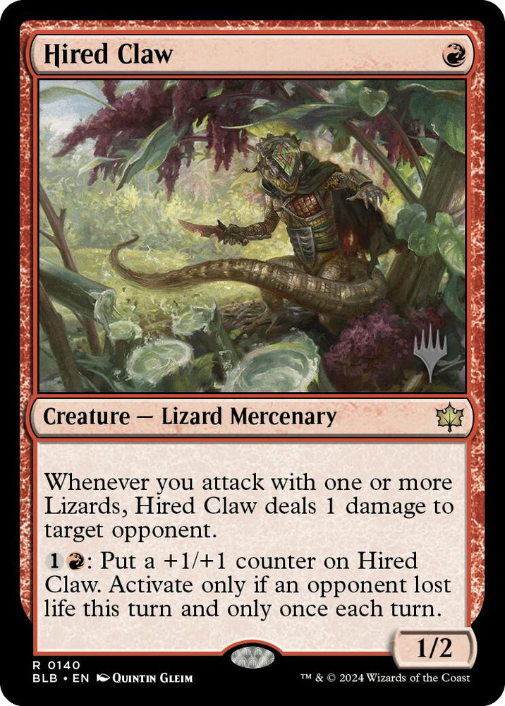 Hired Claw (Promo Pack) [Bloomburrow Promos] Magic: The Gathering