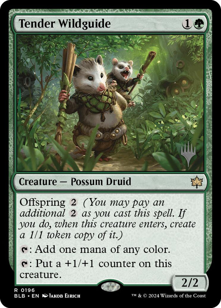 Tender Wildguide (Promo Pack) [Bloomburrow Promos] Magic: The Gathering