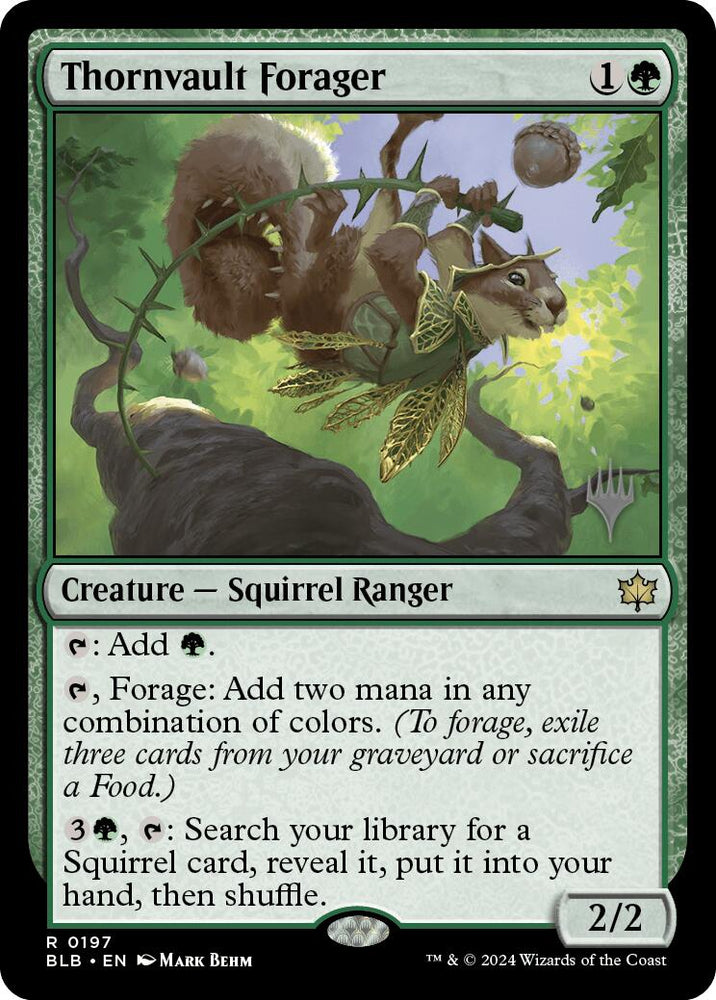 Thornvault Forager (Promo Pack) [Bloomburrow Promos] Magic: The Gathering