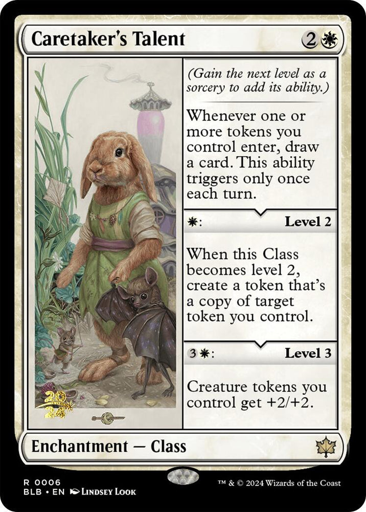 Caretaker's Talent [Bloomburrow Prerelease Promos] Magic: The Gathering