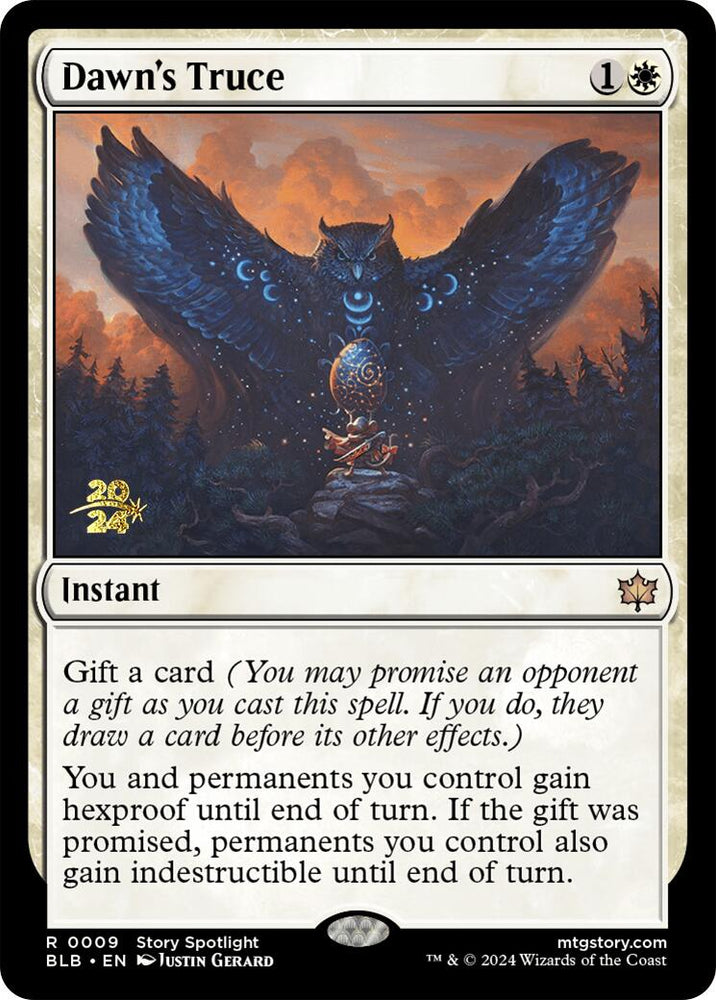 Dawn's Truce [Bloomburrow Prerelease Promos] Magic: The Gathering