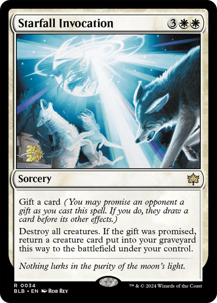 Starfall Invocation [Bloomburrow Prerelease Promos] Magic: The Gathering