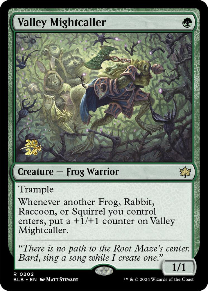 Valley Mightcaller [Bloomburrow Prerelease Promos] Magic: The Gathering