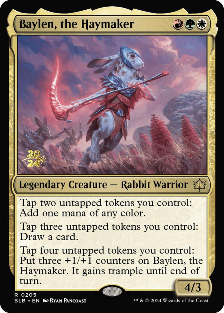 Baylen, the Haymaker [Bloomburrow Prerelease Promos] Magic: The Gathering