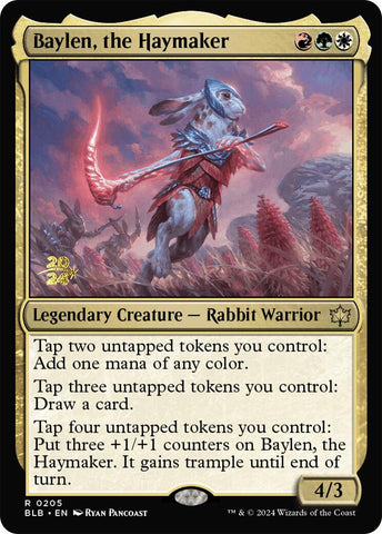 Baylen, the Haymaker [Bloomburrow Prerelease Promos] Magic: The Gathering