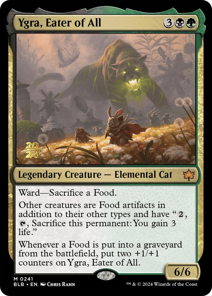 Ygra, Eater of All [Bloomburrow Prerelease Promos] Magic: The Gathering