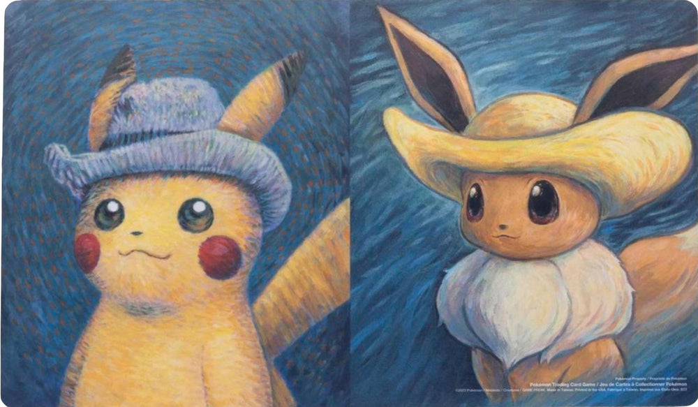 Playmat - Pikachu & Eevee Inspired by Vincent's Self-Portraits (Pokemon Center × Van Gogh Museum) Pokémon