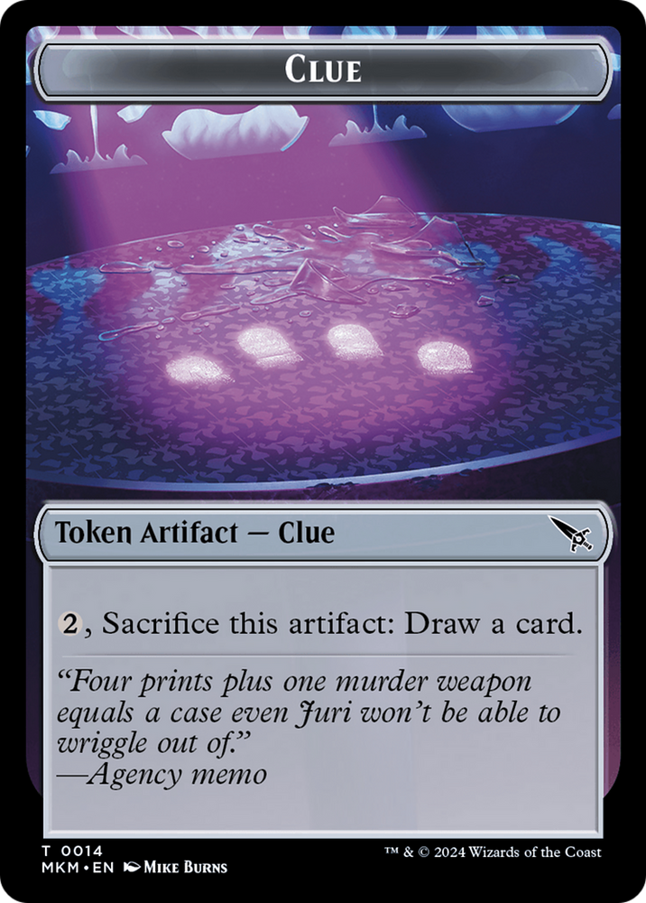 Clue (0014) // A 0041 Double-Sided Token [Murders at Karlov Manor Tokens] Magic: The Gathering