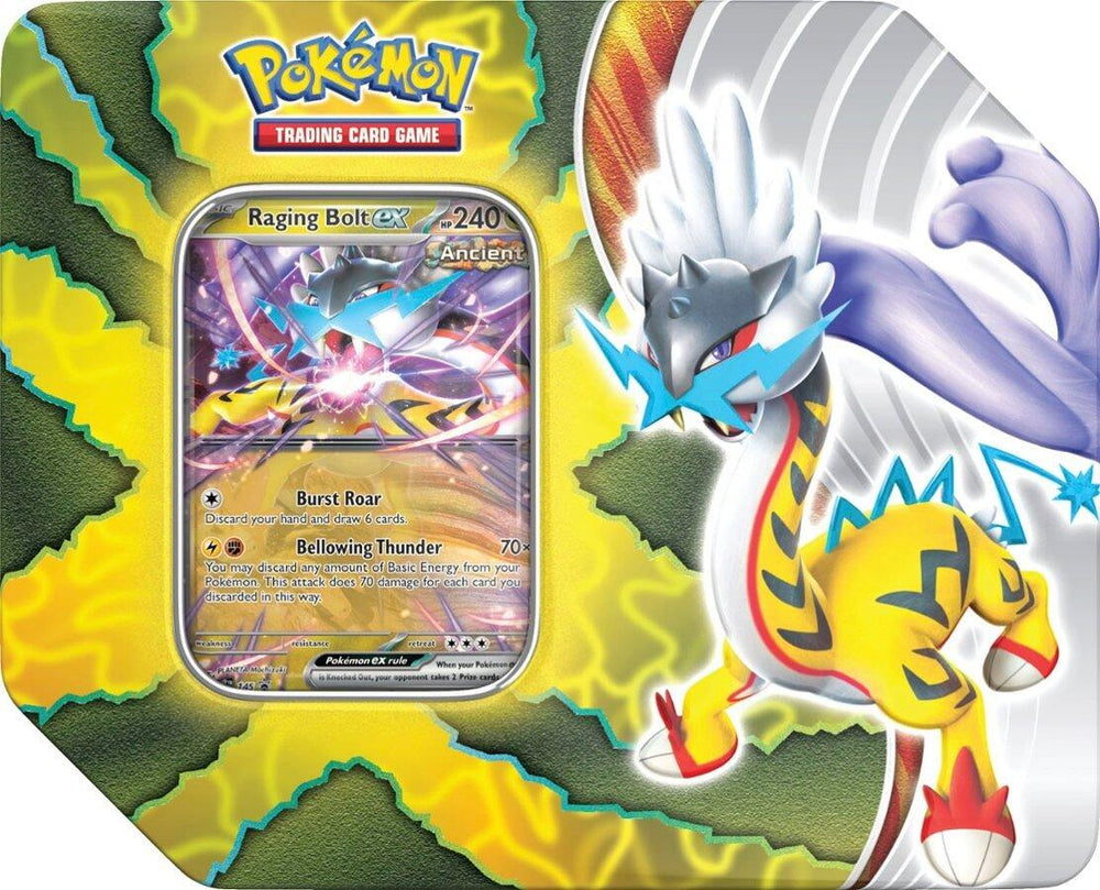 Paradox Destinies Tin (Raging Bolt ex) Pokémon