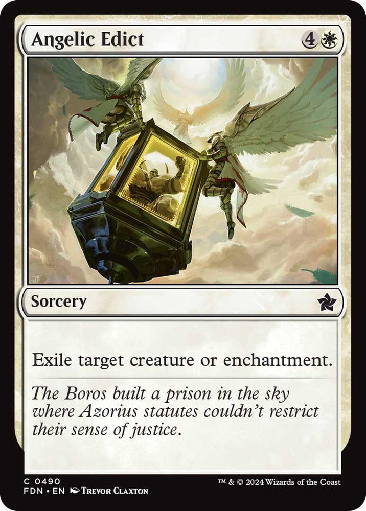 Angelic Edict [Foundations] Magic: The Gathering