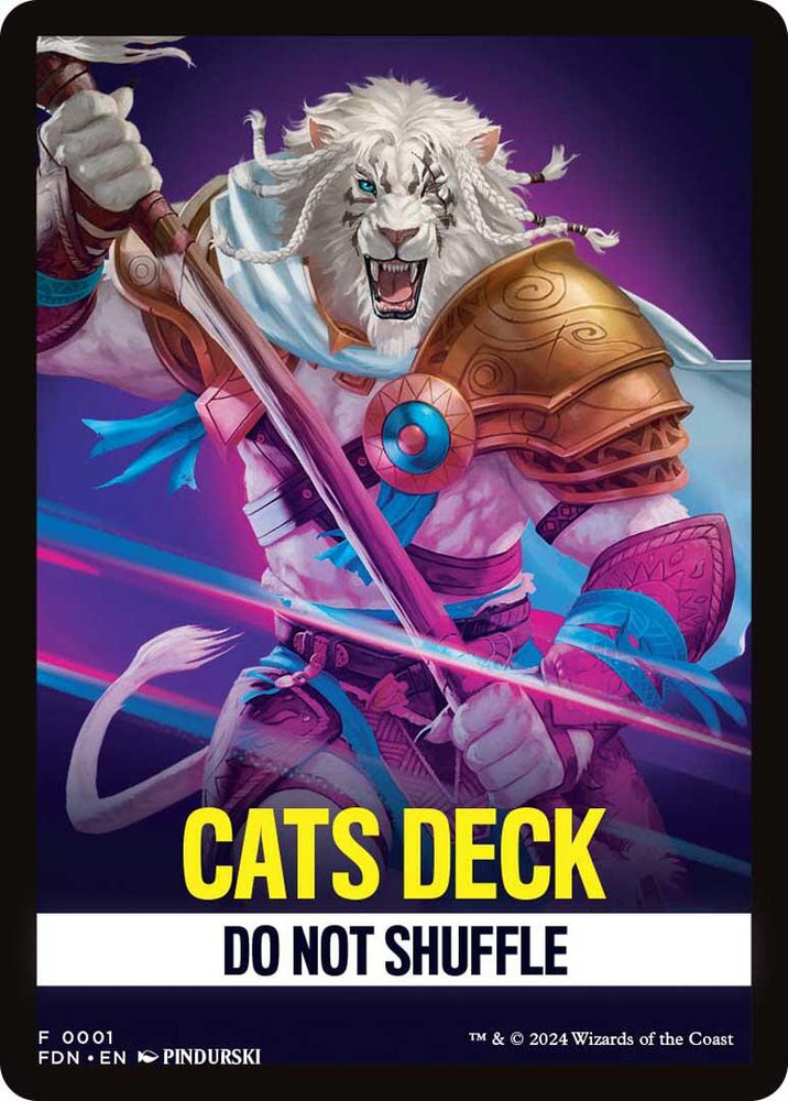 Cats Deck Theme Card [Foundations Tokens] Magic: The Gathering