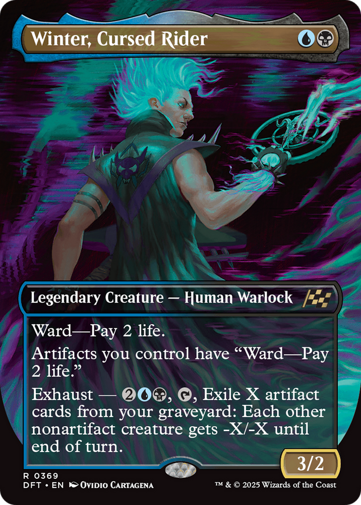 Winter, Cursed Rider (Borderless) [Aetherdrift] Magic: The Gathering
