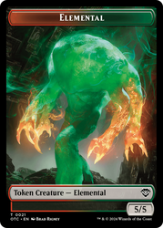 Elemental (0021) // Angel Double-Sided Token [Outlaws of Thunder Junction Commander Tokens] Magic: The Gathering