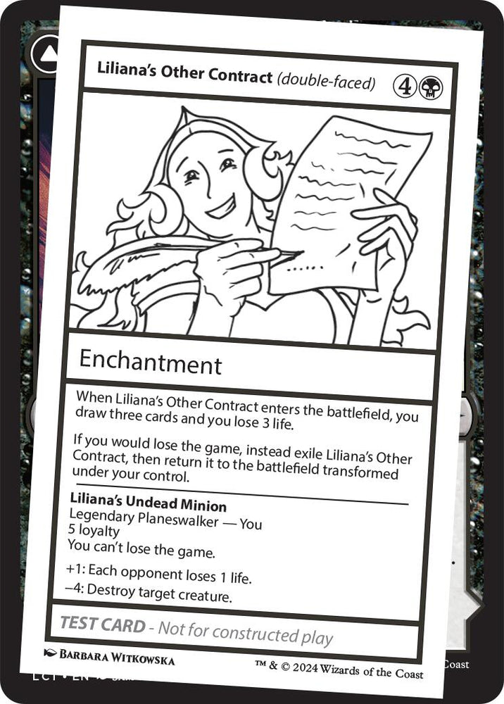 Liliana's Other Contract (double-faced) [Mystery Booster 2 Playtest Cards] Magic: The Gathering