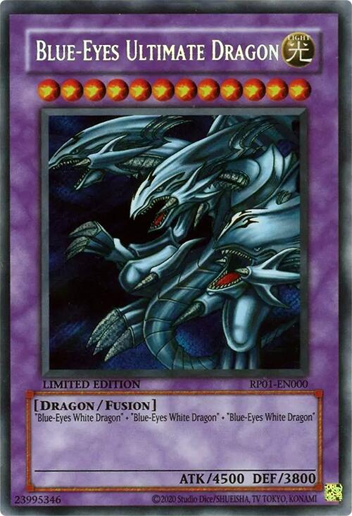 Blue-Eyes Ultimate Dragon [RP01-EN000] Secret Rare Yu-Gi-Oh!