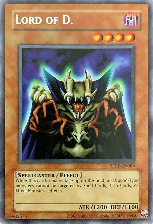 Lord of D. [RP01-EN086] Rare Yu-Gi-Oh!