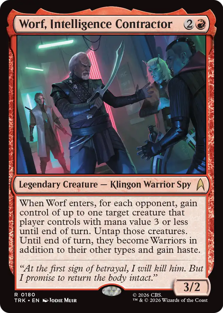 Worf, Intelligence Contractor [Star Trek] Magic: The Gathering