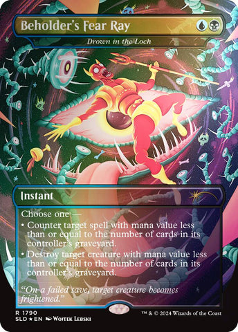 Beholder's Fear Ray - Drown in the Loch (Rainbow Foil) [Secret Lair Drop Series] Magic: The Gathering