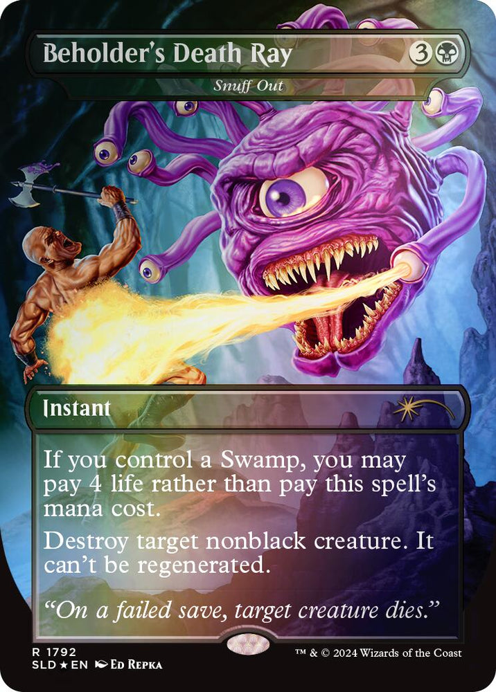 Beholder's Death Ray - Snuff Out (Rainbow Foil) [Secret Lair Drop Series] Magic: The Gathering