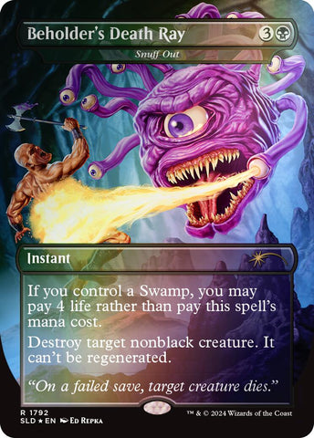 Beholder's Death Ray - Snuff Out (Rainbow Foil) [Secret Lair Drop Series] Magic: The Gathering