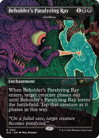 Beholder's Paralyzing Ray - Oubliette [Secret Lair Drop Series] Magic: The Gathering