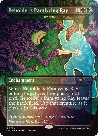 Beholder's Paralyzing Ray - Oubliette (Rainbow Foil) [Secret Lair Drop Series] Magic: The Gathering