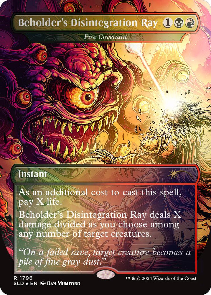 Beholder's Disintegration Ray - Fire Covenant (Rainbow Foil) [Secret Lair Drop Series] Magic: The Gathering