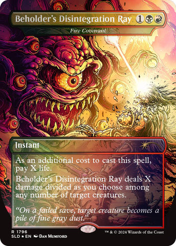Beholder's Disintegration Ray - Fire Covenant (Rainbow Foil) [Secret Lair Drop Series] Magic: The Gathering