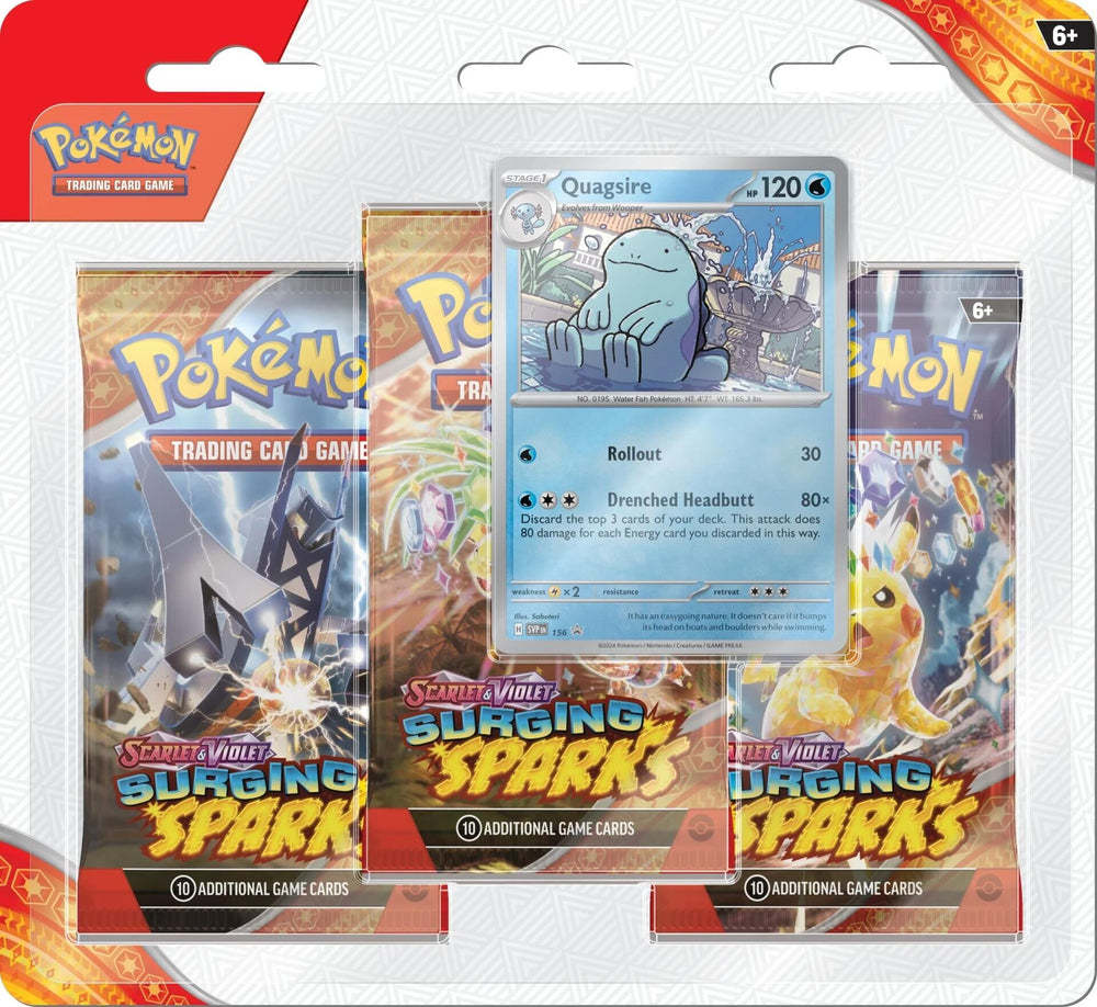 Scarlet & Violet: Surging Sparks - 3 Pack Blisters (Quagsire) Pokémon