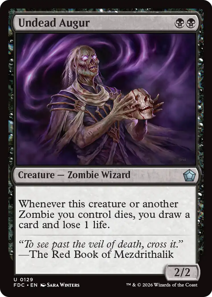 Undead Augur [Foundations Commander] Magic: The Gathering