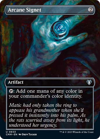 Arcane Signet (Borderless Alternate Art) [Commander Masters] Magic: The Gathering