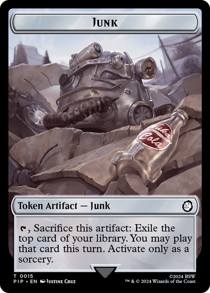 Junk // Copy Double-Sided Token [Fallout Tokens] Magic: The Gathering