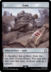 Junk // Copy Double-Sided Token [Fallout Tokens] Magic: The Gathering