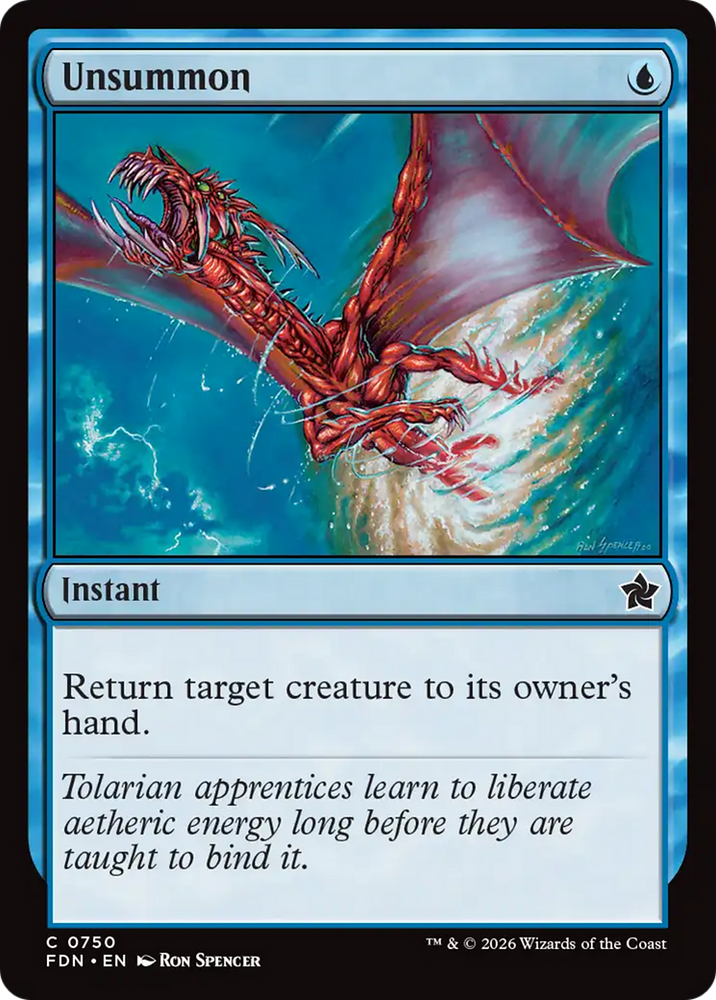 Unsummon (0750) [Foundations] Magic: The Gathering
